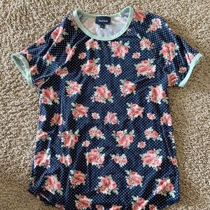 Floral ModCloth shirt, size large